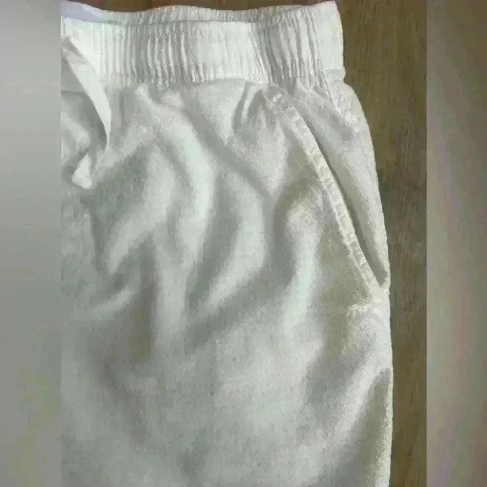 Old Navy Men’s Textured Jogger Shorts White New Without Tags Small - Picture 7 of 8